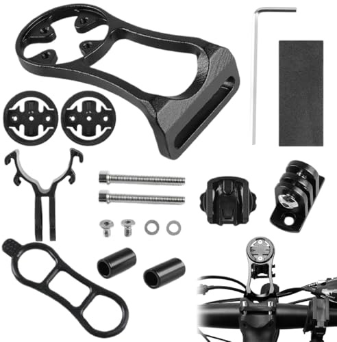 Fahrradcomputerhalterung, Schnellwechselhalterung für Garmin, Wahoo, Bryton, iGPST, BlackBird, Magene, GoPro-kompatiblen Fahrradcomputer, erweiterte externe Fahrradcomputerhalterung (schwarz)