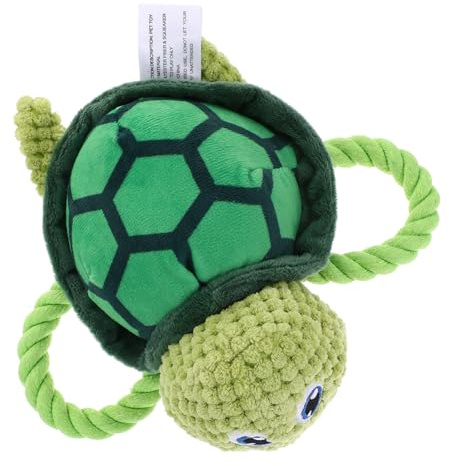 VICASKY Schildkröten Kuscheltier Für Welpen Plüsch-Spielzeug Kauspielzeug Für Kleine Hunde Zahnungshilfe Quietschspielzeug Für Haustiere