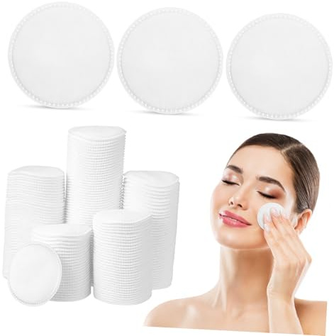 CIYODO 200 Stück Verdickte Dreilagige Baumwoll Wattepads Einweg für Gesichtspflege Sensible Haut Makeup Entferner Reinigungspads Unterwegs