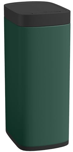 HOMCOM 50L Sensor Bin, Automatic Touchless Kitchen Bin with Motion Sensor, Manual Override, Battery Operated, Fingerprint-Resistant, Inner-Bucket-Free, for Kitchen, Bedroom, Home Office, Dark Green