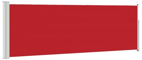 Nqyjm Protección de visión toldo toldo lateral extraíble 100x300 cm toldo lateral de parabrisas rojo opaco para balcón terraza jardín LH2