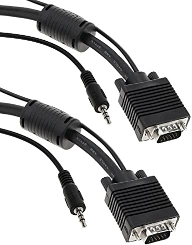 BeMatik - Super cable VGA con jack de audio de 3,5 mm macho macho de 1,8 m