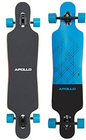 Apollo Longboard Kiribati Special Edition Komplettboard mit High Speed ABEC Kugellagern inkl. Skate T-Tool, Drop Through Freeride Skaten Cruiser Boards