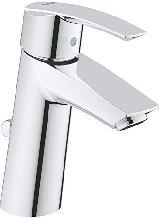 Grohe Start Badarmatur - Waschtischarmatur mit Zugstange, M-Size chrom 23552001 Silber