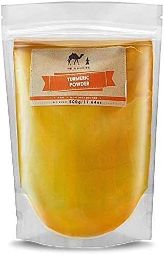 Silk Route Spice Company Turmeric Powder 500g Resealable Pouch High Grade Clean Treated Bulk Turmeric Powder