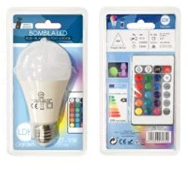 Ldk Garden Bombilla LED RGB + Blanco con Mando a Distancia