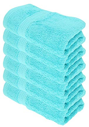 Julie Julsen® Bio Handtuch-Set, 6 Handtücher in 32 Farben erhältlich weich und saugstark Türkis 50x100 cm
