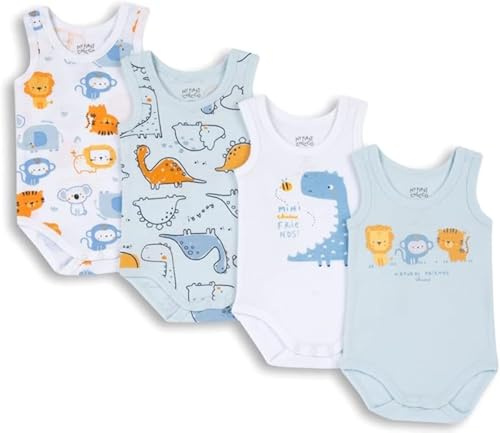 Chicco Bimbo 0-24 Set di 4 Body a Maniche Corte