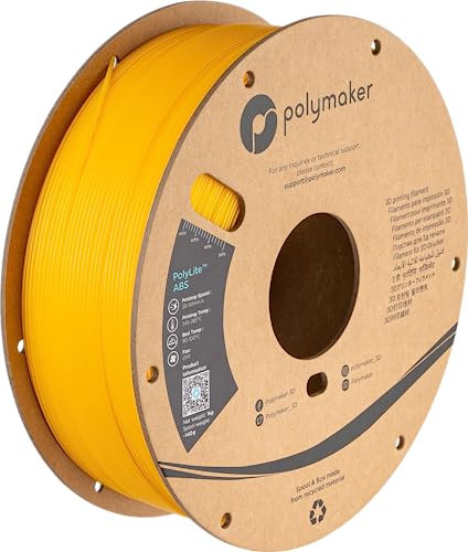 Polymaker PE01006 PolyLite Filament ABS geruchsarm 1.75mm 1000g Gelb 1St.