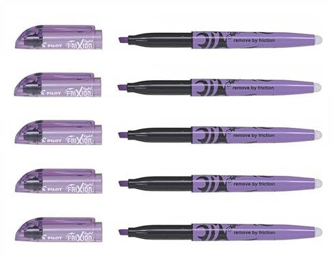 PILOT Frixion Light - Evidenziatori cancellabili con punta smussata, 3,8 mm, colore: viola