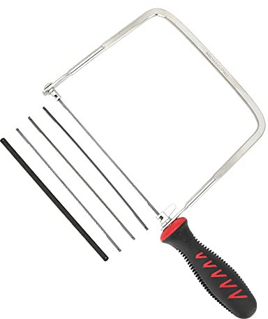 MichaelPro Sega a traforo da 15,2 cm di profondità, telaio per traforo viene fornito con lame di ricambio, strumento per la lavorazione del legno manuale | MP018006