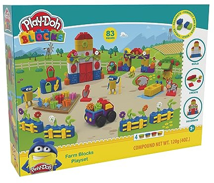 Bildo Play-Doh Blocks Farm Blocks Playset