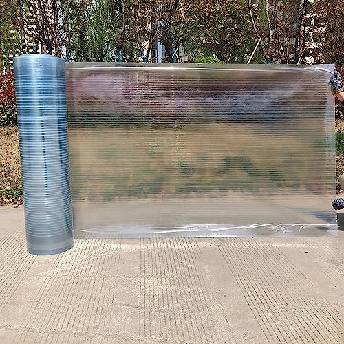 FENGSHOUU Polycarbonate Roofing Sheet,UV Protection Roof Panels Covers,Replacement Shed Panel,for Greenhouses,Sheds,Carports,Huts,Kennels or Garages,Easy to Cut & Bend (WxL:24x197in)