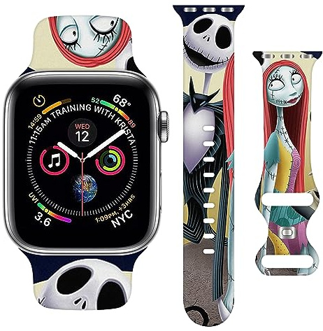 ZENROIC Halloween Strap Compatible with Apple Watch Band 38mm 40mm 41mm 42mm 44mm 45mm 49mm,Adjustable Replaceable Soft Silicone Cartoon Sport Wristbands for iWatch Ultra Series 8 7 6 5 4 3 2 1 SE