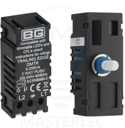 BG DMTR Trailing Edge LED Dimmer Module 2 Way Push On/Off
