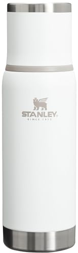 Stanley Adventure-To-Go Vacuum Bottle 17 oz | Wide Mouth with Leakproof Cup Lid | Keep Drinks Hot or Cold | Packable for Travel | Insulated Stainless Steel TherThermal Bottle os | BPA-Free | Frost