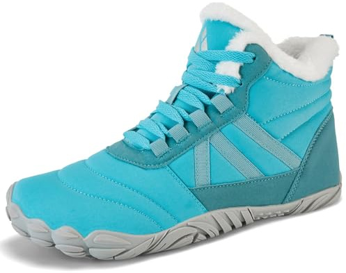 Mishansha Botas Mujer Invierno Botines Hombre Cálido Botas de Nieve Botines Zapatos Invierno Zapatillas Nieve Minimalistas Botas de Montaña Senderismo Azul Cielo EU Gr.39