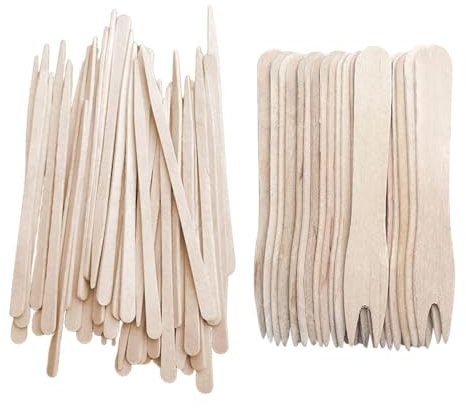 200 Tenedores De Madera, 100 Brochetas De Madera, Utensilios De Madera, Tenedores Para Patatas Fritas, Utensilios De Camping