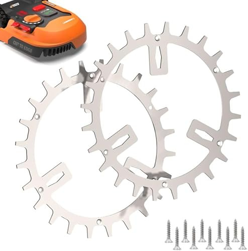 Spikes für Worx Landroid S/M Plus Mähroboter, Edelstahl | Traktionsverbesserung für Mähroboter, für Rasenmäher Roboter aus Edelstahl. Mehr Grip bei Steigung, Nässe & unebenem Rasen.