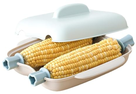 Veggie Steamer Mikrowelle | Mikrowellendämpfer Maiskolbenkocher - - und Fischdampfer mit Deckel und Griff, Maiskolbenschalen zum Kochen