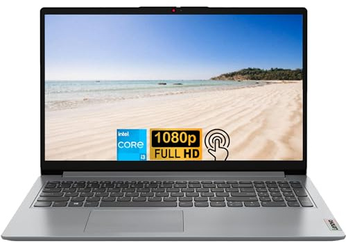Lenovo Ordinateur portable Ideapad 1i, ordinateur portable à écran tactile FHD de 15,6, processeur Intel Core i3-1215U, mémoire de 16 Go, SSD de 1 To, Windows 11 Home, carte graphique Intel UHD, gris
