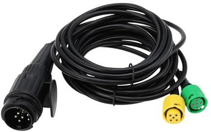 VGOL Cable de Remolque de 8 Pines A Enchufes de 2X5 Pines Juego de Lámparas de 3,5 M Línea Dedicada Cable de Cobre de 5 X 0,5 para Enchufe de Cable de Alimentación Modificado para Remolque Y Camión