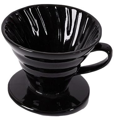 MUSISALY 1pieza Taza Filtradora De Café De Cerámica Diseño Filtro Reutilizable Para Tazas Para Doméstico y Color Negro