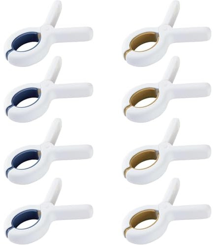 8 PCS Beach Towel Clips, Towel Clips for Sun Loungers Large Beach Towel Clips Plastic Towel Clips, Non-Slip Laundry Clips Sunbed Towel Pegs for Beach, Garden, Pool