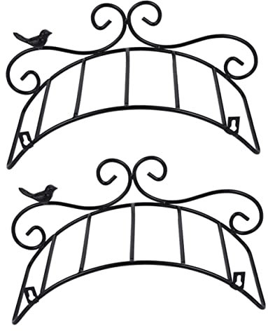 OFFSCH 2piezas Soportes Para Manguera Jardín Colgador Pared Hierro Antiguo Práctico Decoración
