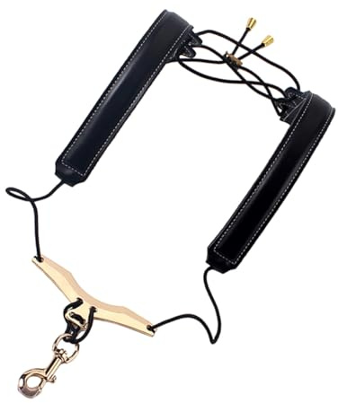 Vaguelly Genuine Leder Saxophon Nackengurt Verstellbarer Cowhide Schultergurt Für Altsaxophon Und Tenorsaxophon Bequem Und Leicht Für Musiker Der Bühne