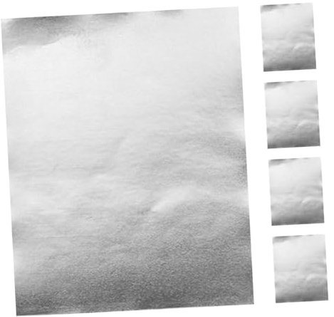 HOLIDYOYO Patch Lot de 5 Feuilles D'étanchéité en Aluminium Argenté Résistant la Température Ruban Adhésif Réutilisable pour Casseroles et Poêles pour Réparation