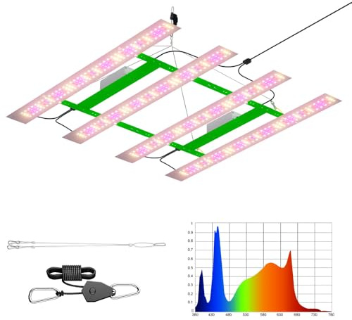 300W Pflanzenwachstum Lampe Vollspektrum 624Leds Innenraum Hängend Wachstumslampe 100-277V Gewächshaus Zimmerpflanzen UV IR Gartenarbeit Gemüse Bäume Früchte Pflanzen Kaktus Higher Power Grow Lights