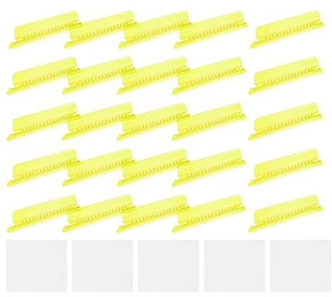 sourcing map Hanging File Folder Tabs, 4 Inch Insertable Tabs and Inserts Plastic Clear File Organizer Labels Filing for Folder Quick Identification, Yellow, 50 Pcs