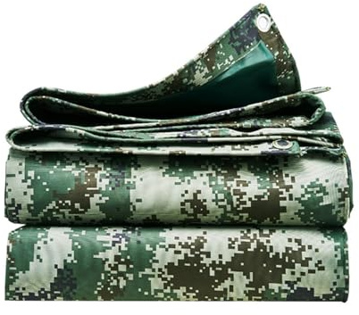Teloni Di Tela Mimetici Telone Resistente Impermeabile Ai Raggi UV Con Occhielli Per La Copertura Del Telone Della Tenda Della Barca Del Camion(4X4M)