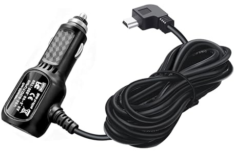 Dash Cam Cable, Mini Car Charger Power Cable, Usb Cable for Dashcam 2 Port Mini USB 3.5A 12V to 5V, 3.5M Long Wire, for Car Wire GPS Navigation DVR Compatible with iPhone Samsung Galaxy