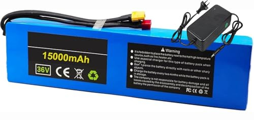 Batería De Iones De Litio De 36 V, 15 Ah, 10S3P, Con BMS Integrado Y Cargador Para Scooter Eléctrico De 100 W A 500 W. 36V 15Ah,XT60+DC