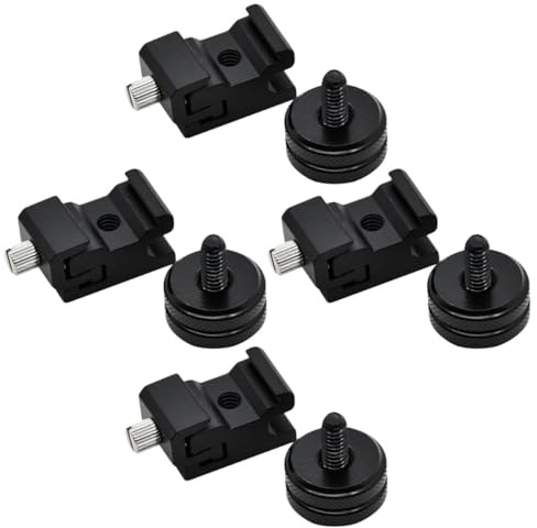COHEALI Set 8 Pezzi Adattatori per Montaggio Slitta Flash Fredda con Viti e Supporti Regolabili per Fotocamera Dslr, Treppiede e Accessori Led, Monitor, Microfono per Fotografia
