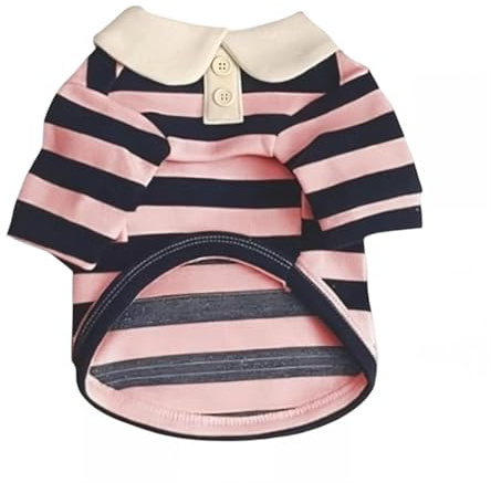 Welpen-Shirts Gestreifte Bekleidung Mit Kragen Für Hunde | Atmungsaktive Bekleidung Für Hunde Für , Park, Reiseaktivitäten, Outdoor-Aktivitäten, Partys, Feiertage, Geburtstage Und
