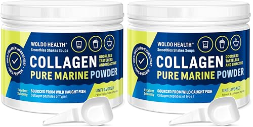 WoldoHealth Marine Kollagen Pulver aus Wildfang 150g - Fisch Kollagen Typ 1, Peptide aus Kabeljau, Alaska-Pollack, Pazifischem Kabeljau, Seelachs & Schellfisch (Packung mit 2)