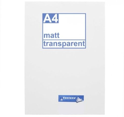 Klebefolie 10 x DIN A4 transparent matt - Druckerfolie, klebend, zum bedrucken, Wetterfest, Wasserfest für Laserdrucker, Outdoor