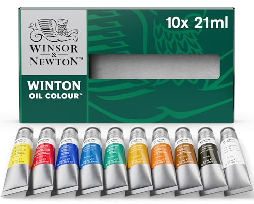 Winsor & Newton Winton Oil Color Paint, Basic Set, 10 x 21ml Tubes