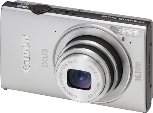 Canon IXUS 240 HS Fotocamera Compatta Digitale, 16.1MP, Grigio