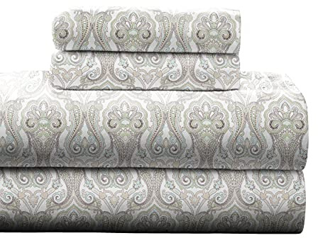 Pointehaven Flannel 170 GSM Sheet Set,Twin XL Paisley