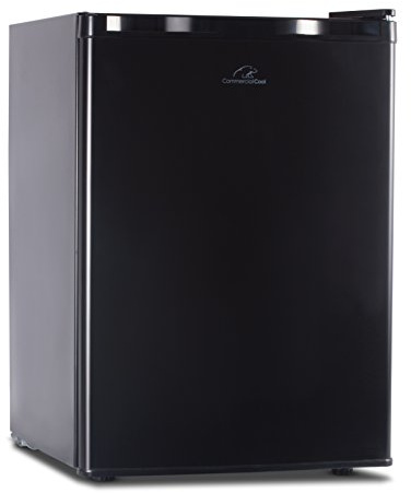 Commercial Cool CCR26B Compact Single Door Refrigerator and Freezer, 2.6 Cu. Ft. Mini Fridge, Black