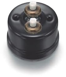 Fontini Garby Doppeltaster Garby, 10 A, 250 V, Porzellan, schwarz