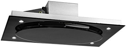 Klarstein Secret Service - Dunstabzugshaube, Abzugshaube, Wandabzugshaube, Abluft, 3 Stufen, max. 800 m³/h, Edelstahl, Wandanbau, 110 cm breit, 2 x Fettfilter, Fernbedienung, silber-schwarz