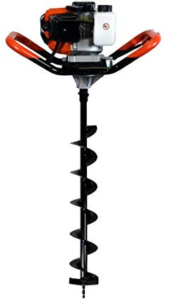 GT Garden Benzin Erdlochbohrer 3 PS, 52 cm3, inkl. 1 Bohrer 100 mm