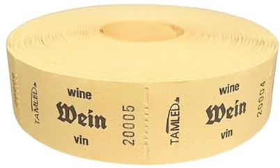 TAMLED Bonrolle WEIN 1000 Abrisse perforiert fortlaufend nummeriert