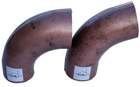 UTILFER Curva Gomito Alluminio Effetto Roof Rame Grondaia 80, 72°