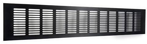 20 x 4 / 500x100mm Braun Lack Kitchen WORKTOP/Plinth Heat Vent Grill Aluminium